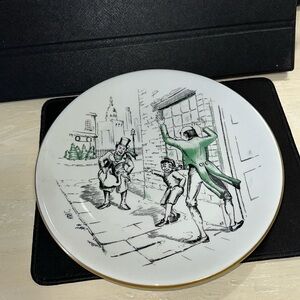 Vintage Scrooge Christmas Plate